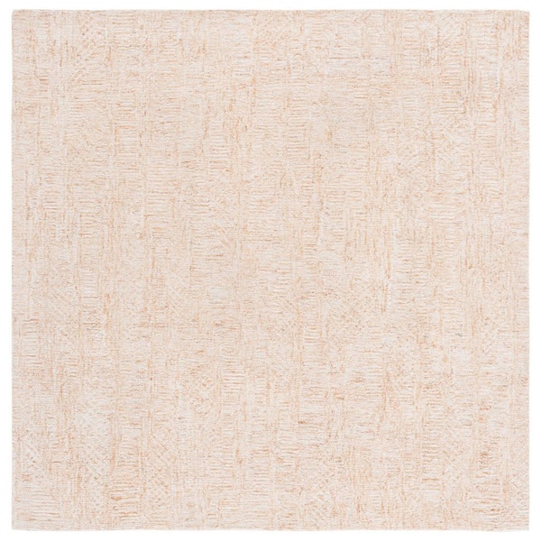 SAFAVIEH Pine 6 ft. x 6 ft. Rust/Ivory Solid Modern square Area Rug