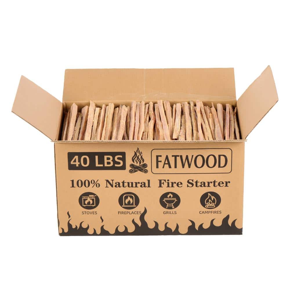 40 Lbs Fatwood Fire Starter Sticks, 100% Natural Kindling wood,for Campfire, Stove, Fireplace, Bonfires, Grill price history on PriceWatchPro