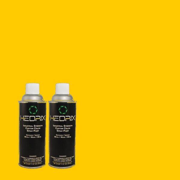 Hedrix 11 oz. Match of 370B-7 Yellow Flash Gloss Custom Spray Paint (2-Pack)