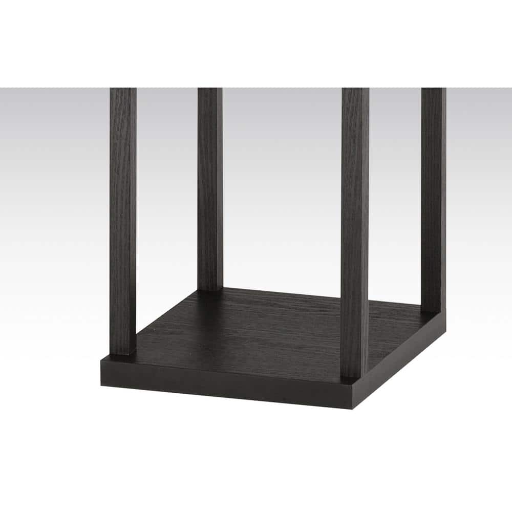 Titan 72" Black Column Floor Lamp with Storage Shelves