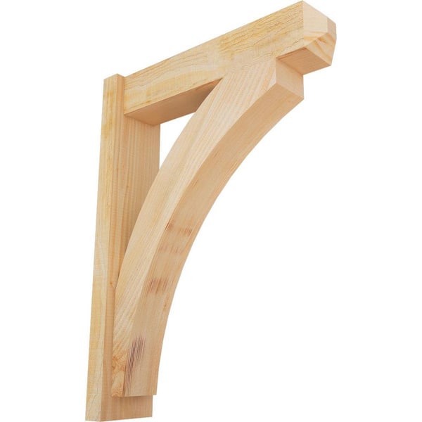 Ekena Millwork 6 in. x 32 in. x 24 in. Douglas Fir Thorton Craftsman Rough Sawn Outlooker