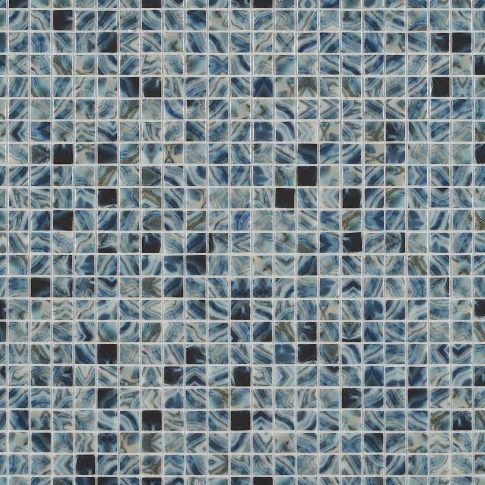 Rapids Paradise 4 in. x 0.19 in. Polished Glass Floor and Wall Mosaic Pool Tile Sample -  Ivy Hill Tile, EXT3RD106269