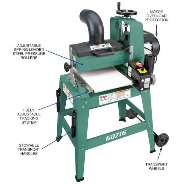 Grizzly Industrial 10 in. 1 HP Drum Sander G0716 - The Home Depot