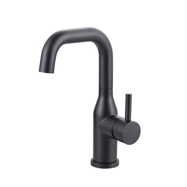 Single-Handle Bar Faucet Deckplate Not Included in Matte Black