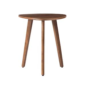 Armstrong 18 in. x 18 in. x 20 in. Walnut Triangle Solid Mango Wood End Table
