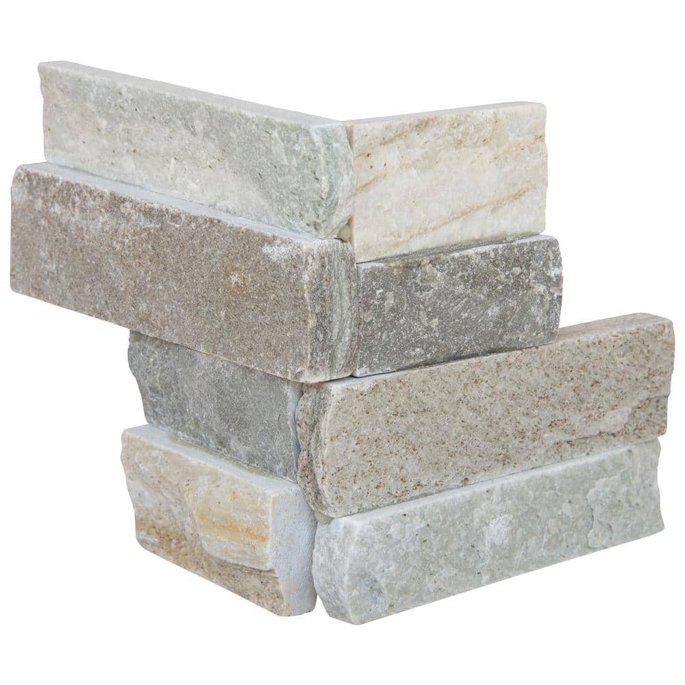 Sierra Blue Mini Ledger Corner 4.5 in. x 9 in. Splitface Quartzite Wall Tile (4 sq. ft. / case) price history on PriceWatchPro