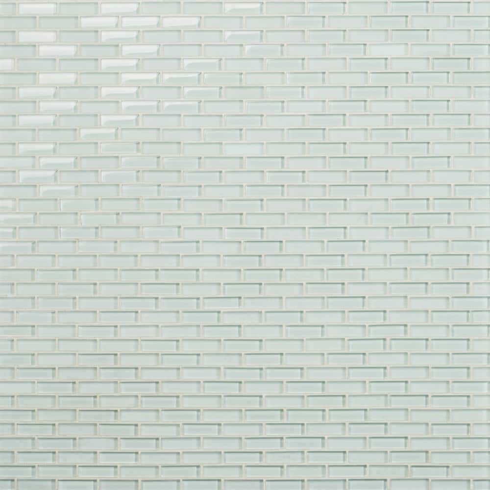 Contempo Seafoam 2 in. x.31 in. Brick Glass Tile Sample price history on PriceWatchPro