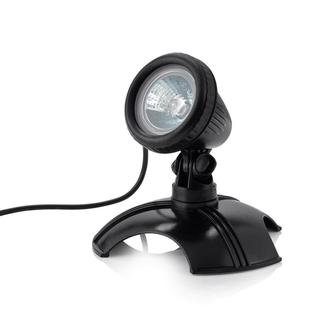 Black Outdoor Halogen Pond and Garden Spotlight with Transformer