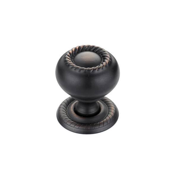 Richelieu Hardware Huntingdon Collection 1-1/4 in. (32 mm) Brushed Oil-Rubbed Bronze Traditional Cabinet Knob