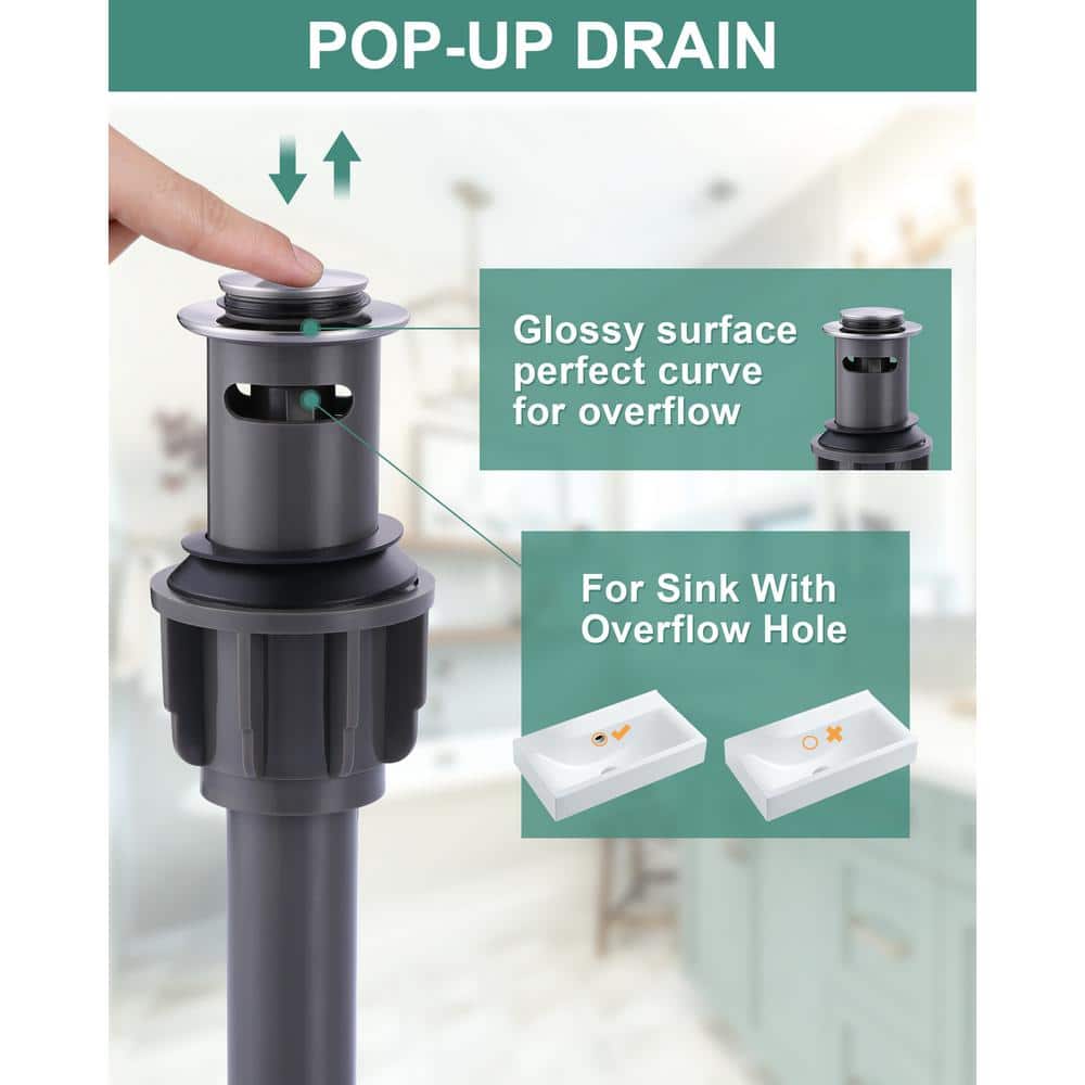 Brushed Nickel Double Handle High Arc Bathroom Faucet