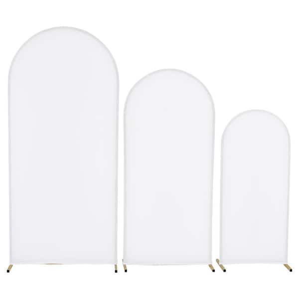 Arch Backdrop Stand, Set of 3,6/5/4 ft., Stable Structure, Easy Assembly, Gold 15.75 in. x 31.5 in. Metal Arbor