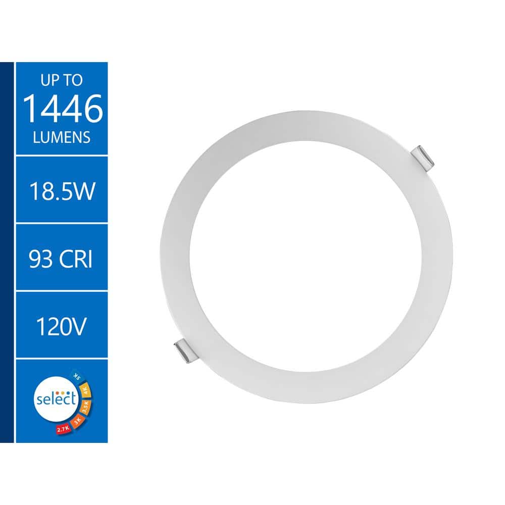 8.9'' White Aluminum LED Canless Recessed Lighting Kit