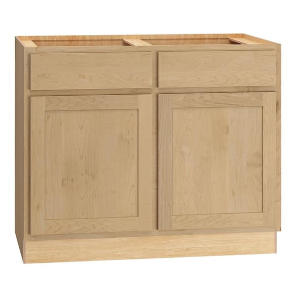 Quick Ship Cottage 42 in. W x 24 in. D x 34.5 in. H Assembled Plywood Base Kitchen Cabinet in Canopy Partial Overlay