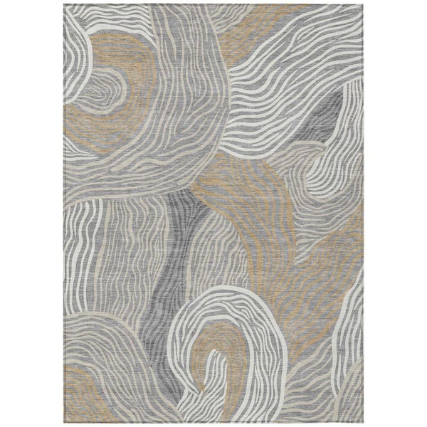 Chantille Machine Washable Indoor/Outdoor Abstract ACN2603 Gray 3 ft. x 5 ft. Area Rug