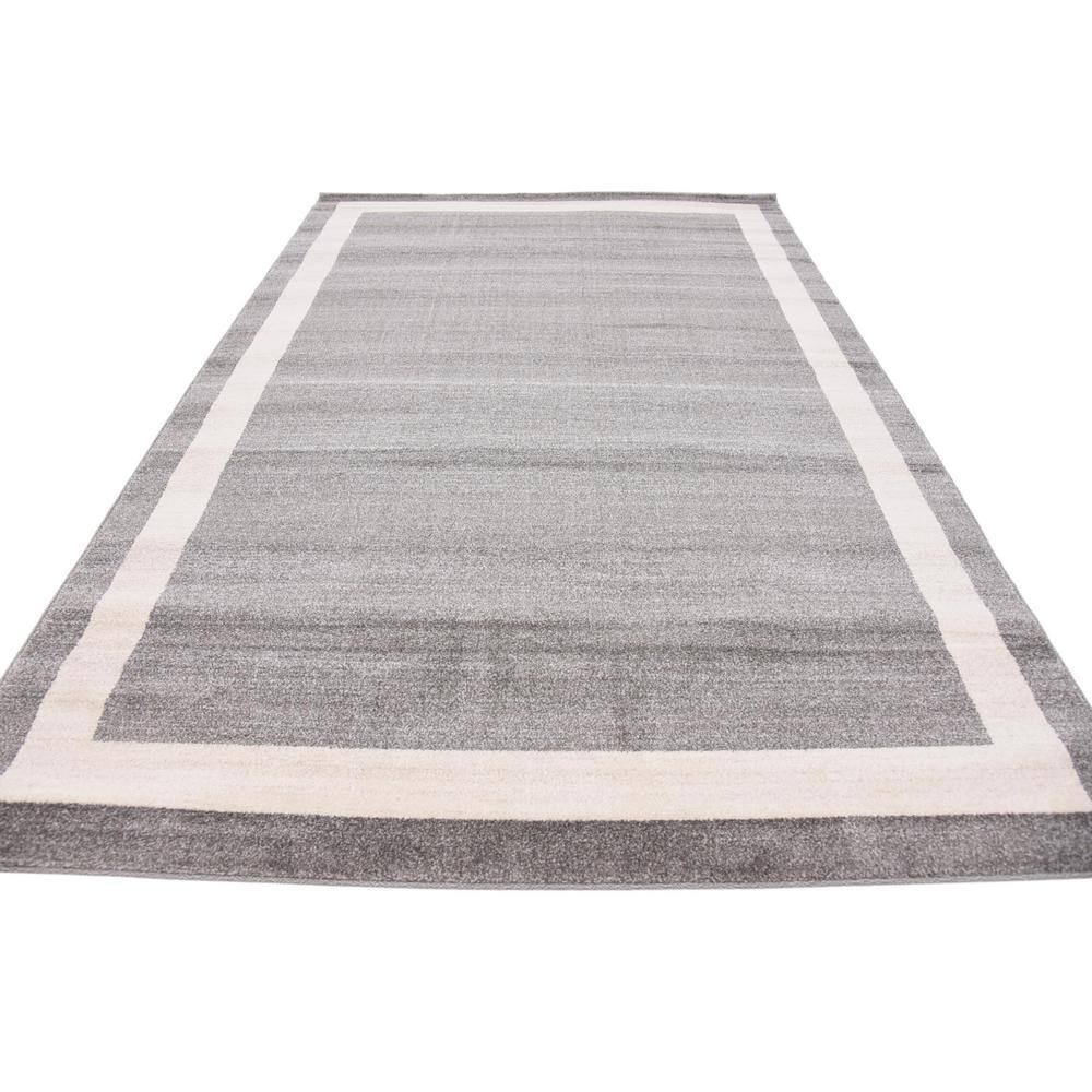 Modern Gray and Ivory 6' x 9' Tufted Synthetic Area Rug