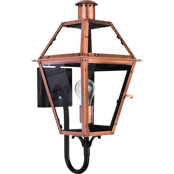Quoizel Rue De Royal 1-Light Copper Outdoor Wall Lantern Sconce