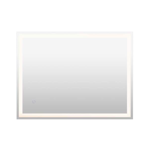 Pax 24 in. W x 32 in. H Small Rectangular Frameless Antifog Front/Back-Lit Wall Bathroom Vanity Mirror with Smart Touch
