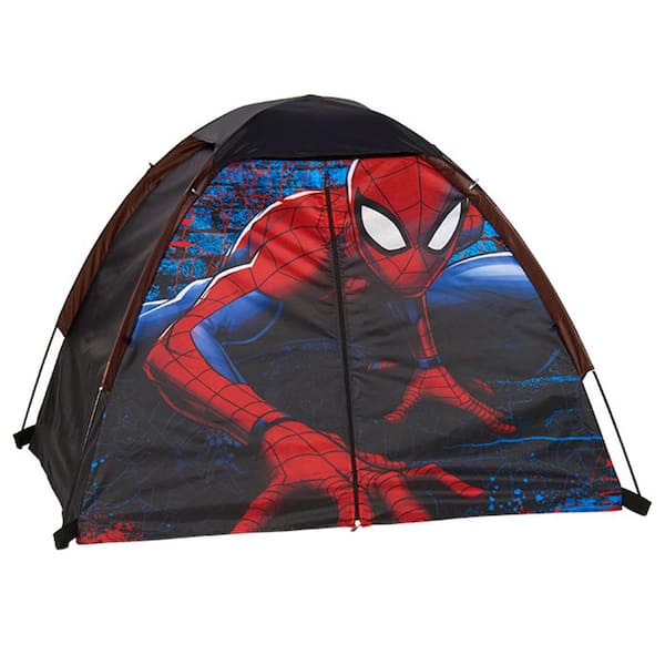 Marvel Spiderman Outdoors Kids Camping Set 4 PC with Tent and Sleeping Bag