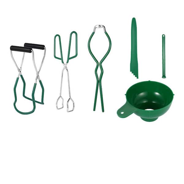 6-Piece Canning Supplies Essentials Boxed Kit Set with Jar Lifter, Funnel Bubble Popper, Magnetic Lid Lifter and Tongs