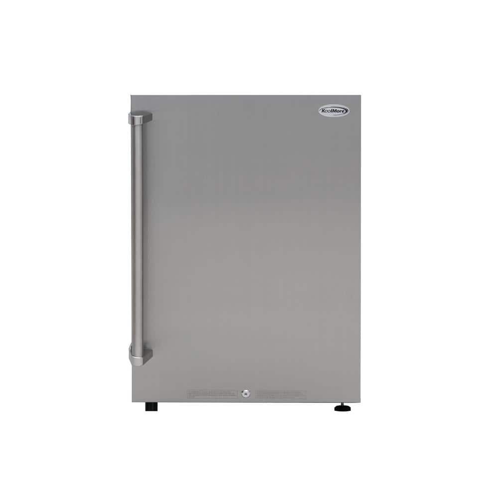 21 in. Outdoor Refrigerator with IPX 4 Rating and 3-Glass Shelves, 4.4 cu. ft. in Stainless-Steel