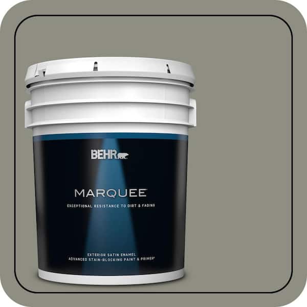 BEHR MARQUEE 5 gal. #N370-5 Incognito Satin Enamel Exterior Paint & Primer