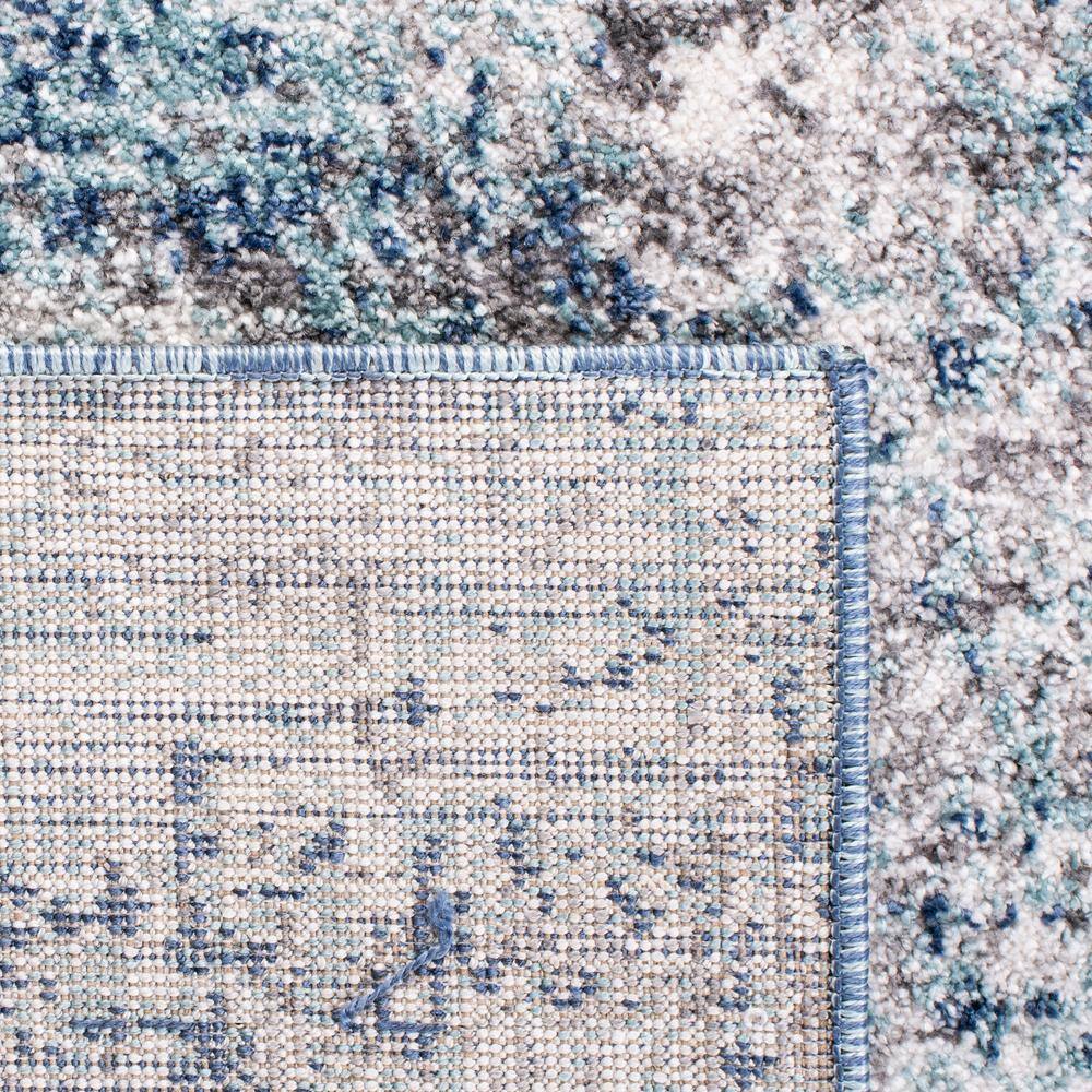 Gray Abstract Hand-knotted 6' x 9' Synthetic Rug