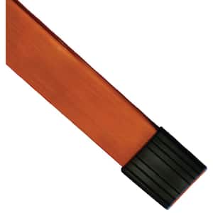 84 in. x 1 in. - 1/4 in. x 3/16 in. 1-1/4 in. W Orange Fiberglass Bow with Rubber End Covers