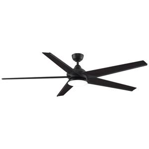 Subtle 72 in. Integrated LED Dark Bronze Ceiling Fan with Light Kit and Remote Control