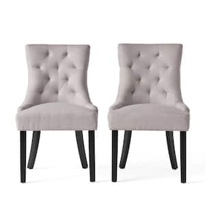 Hayden Light Grey Upholstered Dining Chairs (Set of 2)
