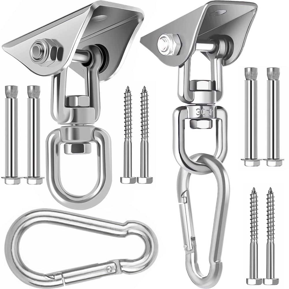 2000 lbs. Capacity Hammock Hanger, 360° Rotate Stainless Steel Swing Hammock Hanging Kit Hardware (2-Pack) price history on PriceWatchPro