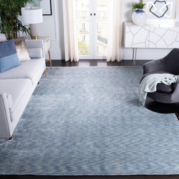 Mirage 9 ft. x 12 ft. Blue/Multi Solid Color Abstract Area Rug