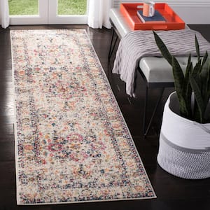 Madison Fuchsia/Ivory 2 ft. x 8 ft. Geometric Runner Rug