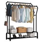 White Metal Garment Clothes Rack 43.3 in. W x 59 in. H rack-83