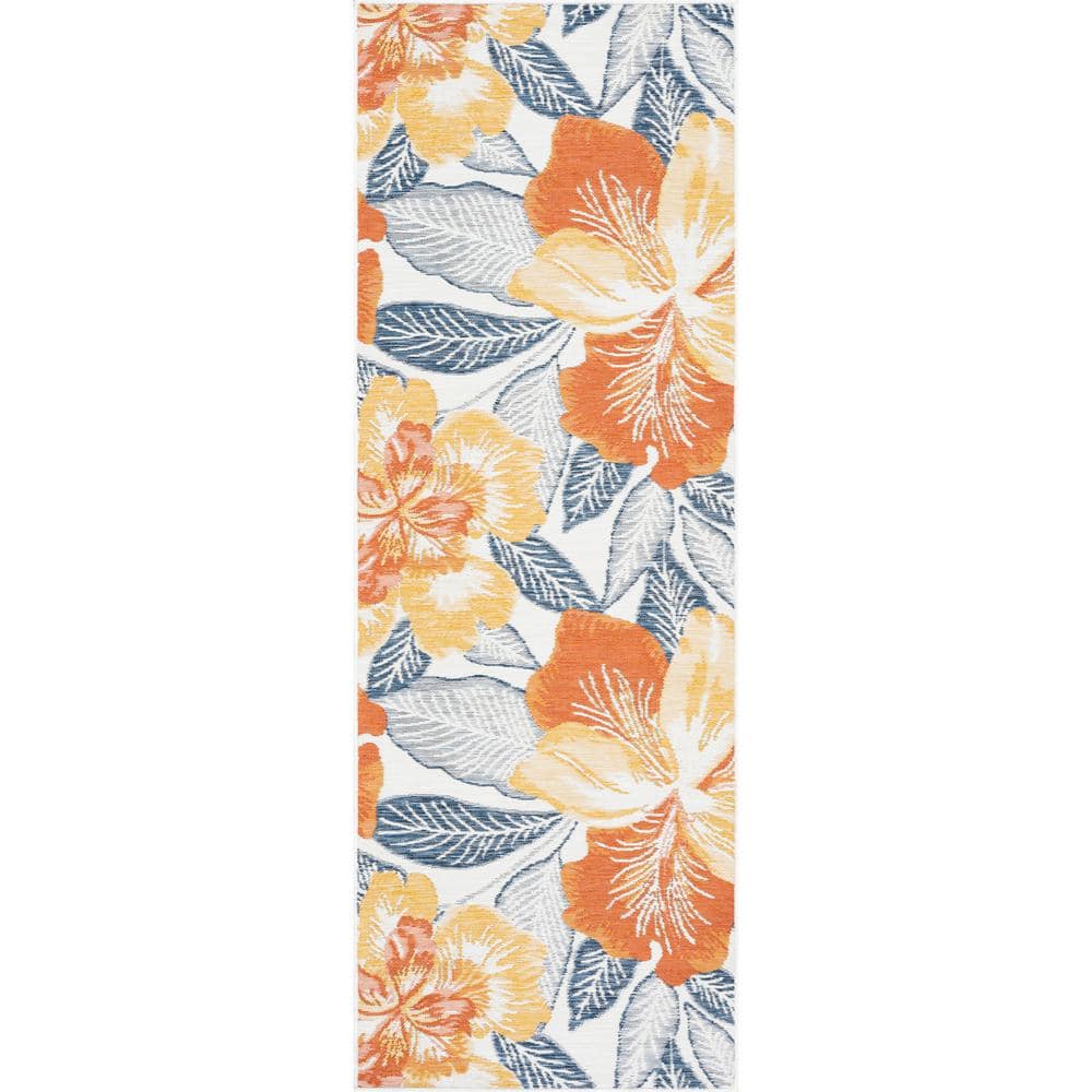 Flora Multi-Color 2 ft. x 8 ft. Floral Indoor/Outdoor Area Rug price history on PriceWatchPro