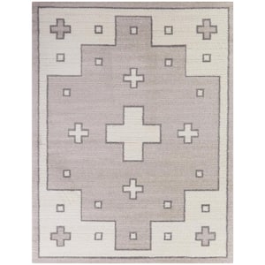 Mina Taupe 5 ft. x 7 ft. Geometric Area Rug