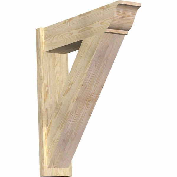 Ekena Millwork 8 in. x 36 in. x 32 in. Douglas Fir Traditional Rough Sawn Outlooker
