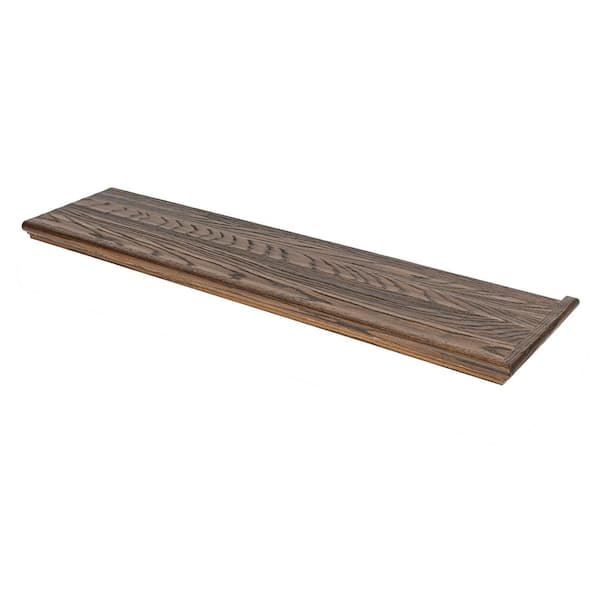 Stairtek 0.625 in. x 11.5 in. x 48 in. Prefinished Mocha Red Oak Right ...