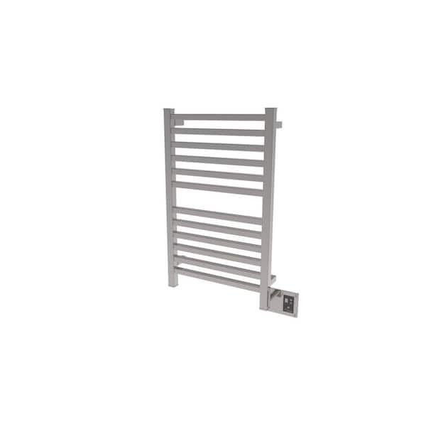 Amba Quadro Q-2033 12-Bar Hardwired Electric Towel Warmer in Brushed Stainless Steel