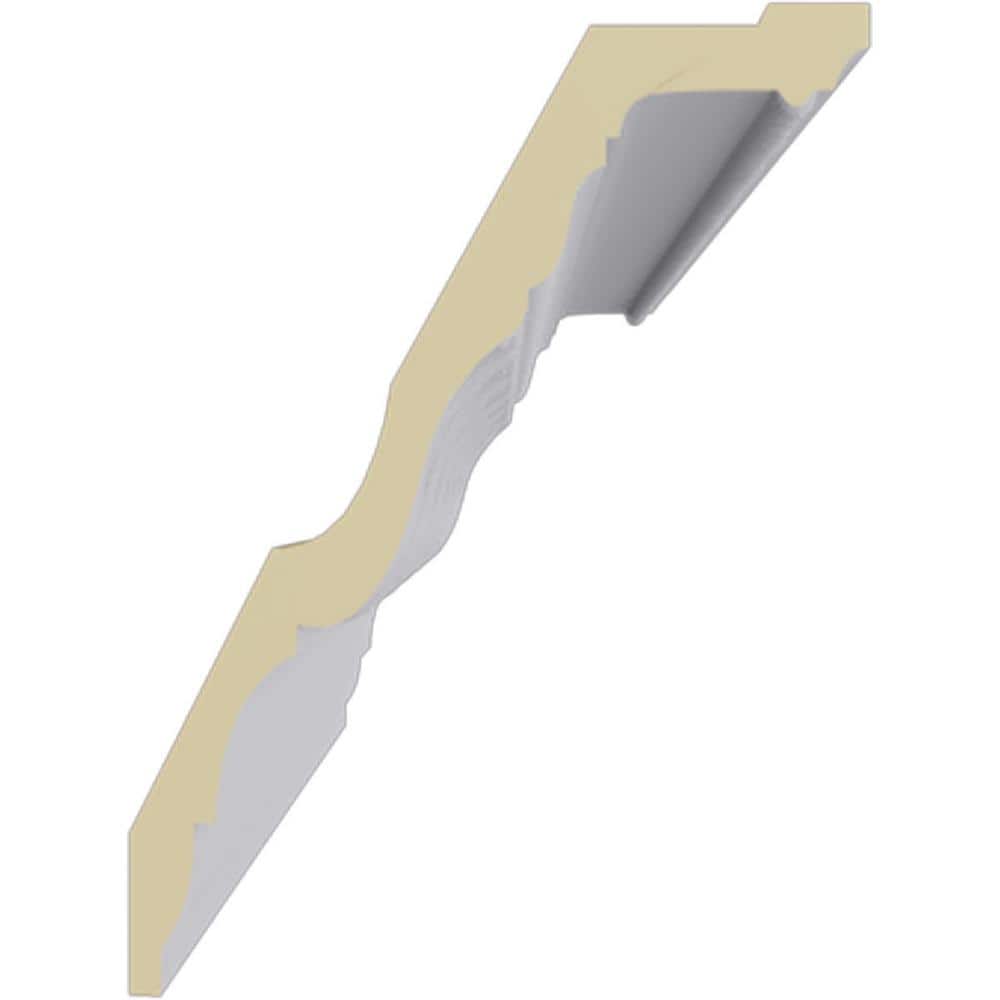 Tirana White Polyurethane Decorative Crown Moulding 94.5"