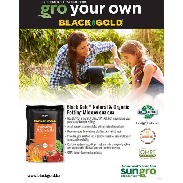 BLACK GOLD 8QT Natural and Organic Potting Mix 1402040.Q08P - The Home Depot