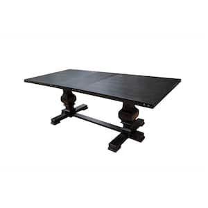 Michelle 88 in. Rustic Black Wood Rectangular Dining Table
