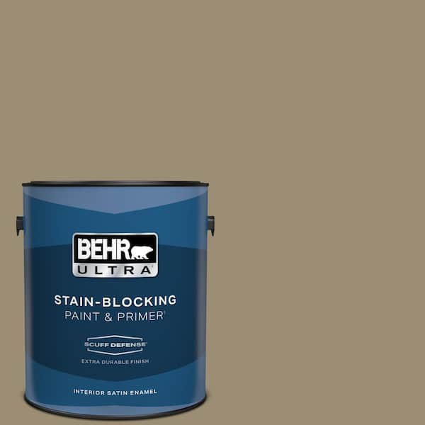 BEHR ULTRA 1 gal. #740D-5 Twig Basket Extra Durable Satin Enamel Interior Paint & Primer