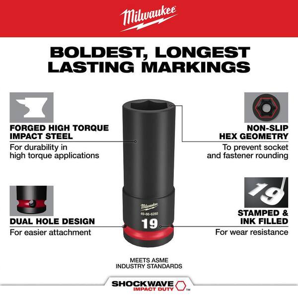 TIGHTSPOT 1/2" Drive Impact Socket – 1 5/16" Deep, 6-Point Anti-Rounding Design, Heat-Treated CRMO Steel