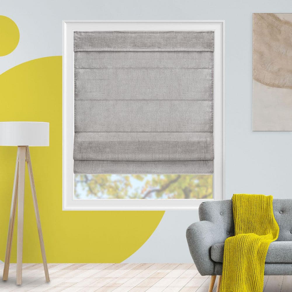 Burton Denim Light Filtering Cordless Polyester Roman Shades 27 in. W x 64 in. L price history on PriceWatchPro