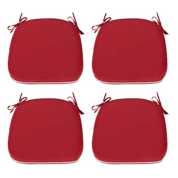 JOYSIDE 17 in. x 18.5 in. Outdoor Chair Cushions Patio Seat Cushions Seat Pad with Ties, Lavender (4-Pack)