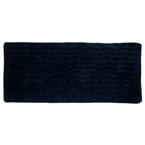 Lavish Home Black 24.25 in. x 60 in. Memory Foam Extra Long Bath Mat-67 ...