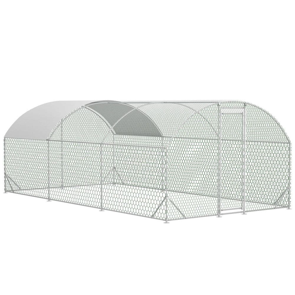 225 in. W x 77.5 in. H Large Silver Metal Chicken Coop Upgrade 3 Support Steel Wire Impregnated Plastic Garden Fence price history on PriceWatchPro