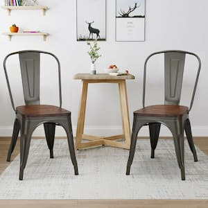 Brown Metal Dining Side Chair (Set of 4)