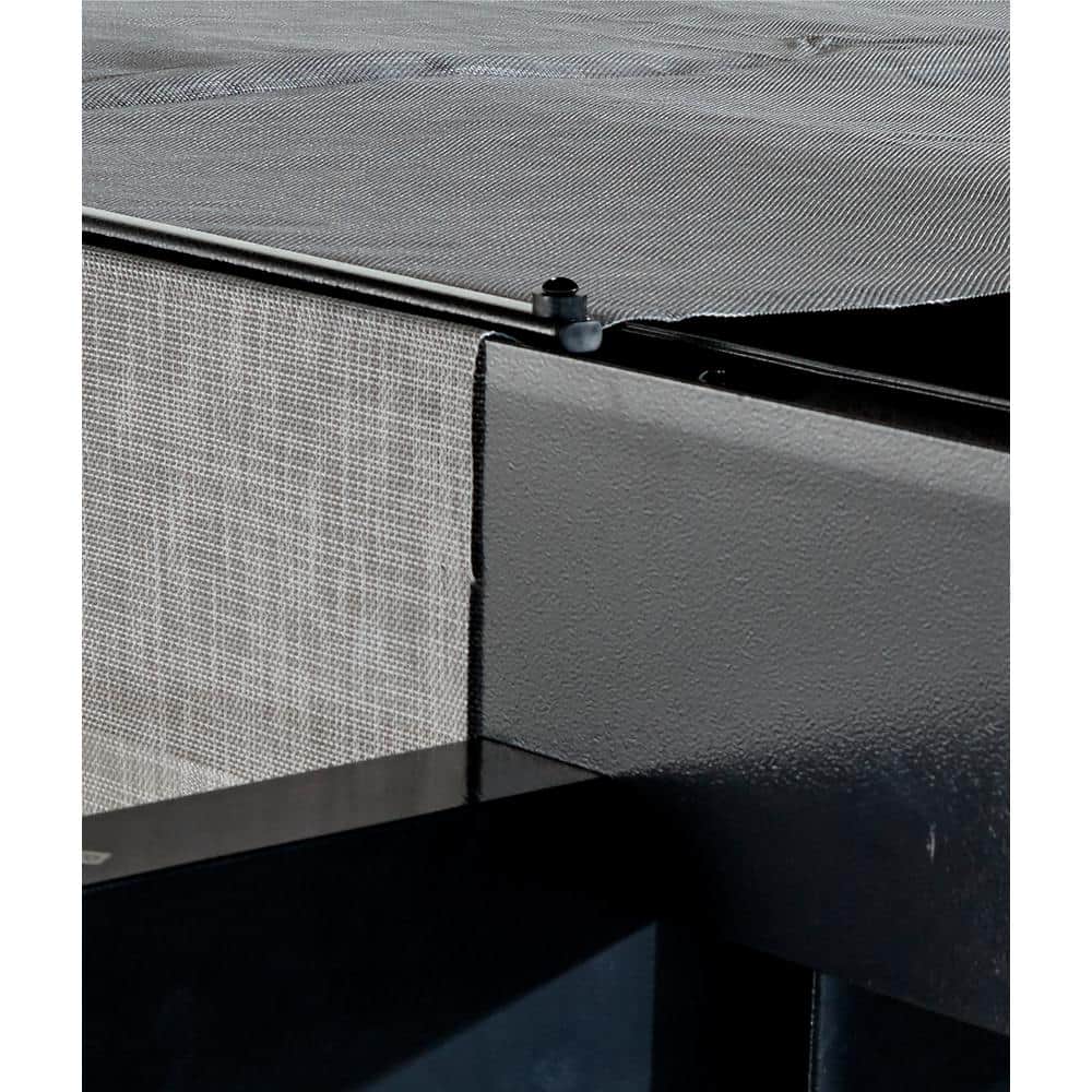 Yamba 10' x 16' Gray Aluminum Pergola with Fabric Canopy