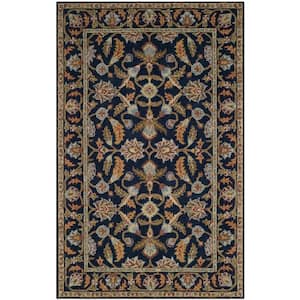 Blossom Navy 5 ft. x 8 ft. Floral Area Rug